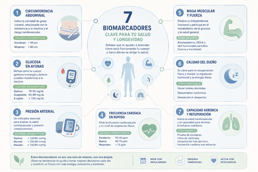Los 7 biomarcadores clave para evaluar tu salud